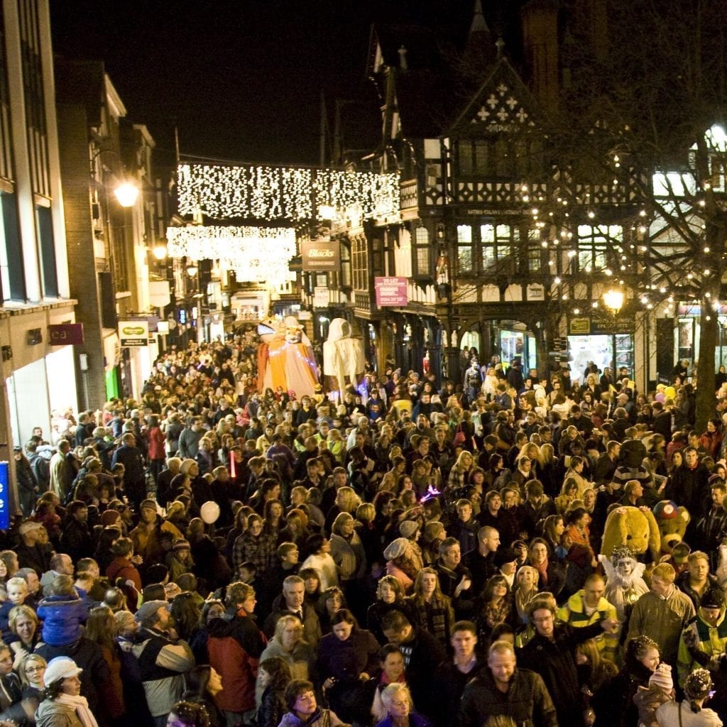 Chester Christmas lights switch on 2019