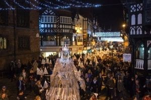 Chester Lantern Parade Chester School Children Walk Through Chester