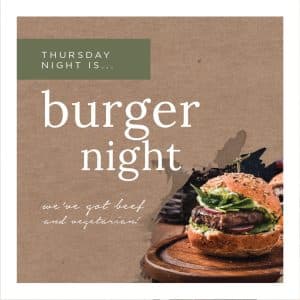 The Chester Fields Country Pub Restaurant burger night