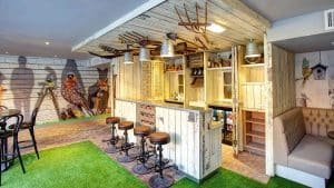 Oddfellows secret garden potting shed bar