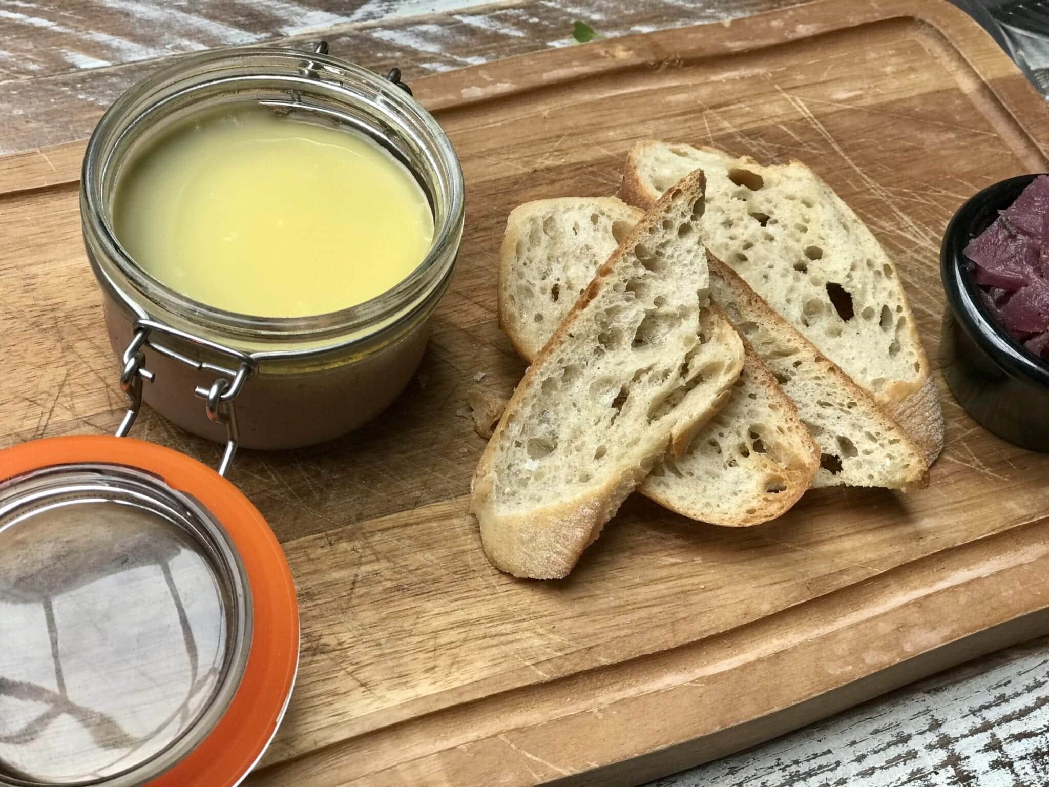 the suburbs chicken liver pate homemade bread 