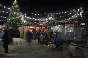 Chester Market Christmas Lights Town Hall Square