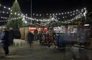 Chester Market Christmas Lights Town Hall Square