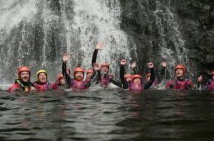 bearded men adventures canyoning snowdonia outdoor adventure experience