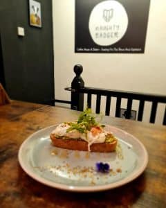 The Naughty Badger Bistro Chester Avocado on Toast
