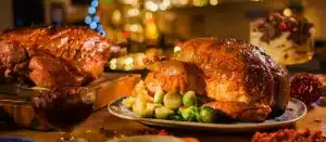 Rowton Hall Hotel Spa Christmas Day Lunch Turkey