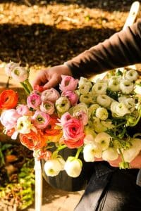 The Walled Garden School Seasonal Bouquets with Welshborn Flowers.