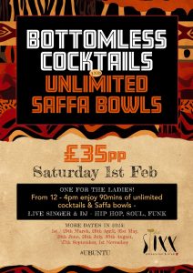 The Stixx bottomless cocktails saffa bowls