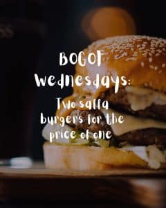 The Stixx Two for One Burgers February