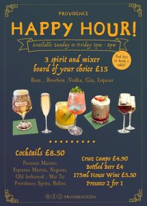 Providence Gin Happy Hour