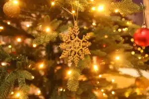 Crabwall Manor Hotel Spa Christmas in Chester Gold Snowflake on Tree
