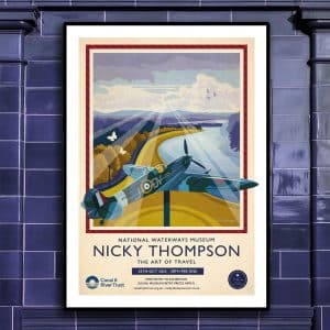 National Waterways Museum Art of Travel Exhibition Nicky Thompson Aeroplane