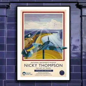 National Waterways Museum Art of Travel Exhibition Nicky Thompson Aeroplane