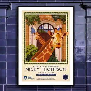 National Waterways Museum Art of Travel Exhibition Nicky Thompson Giraffe