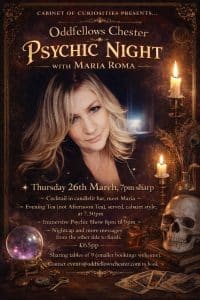 Oddfellows Chester Psychic Night Maria Roma
