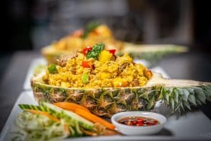 Siam Thai Teppanyaki Chester Pineapple fried rice