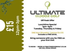Ultimate Indoor Golf Lunchtime Offer