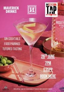 The Station Tap Room Gin Tasting June