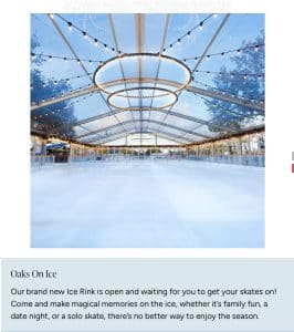 Cheshire Oaks Oaks On Ice Christmas Ice Rink