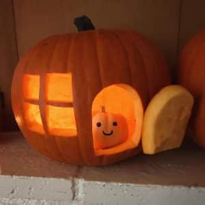 Pickles pumpkin carving